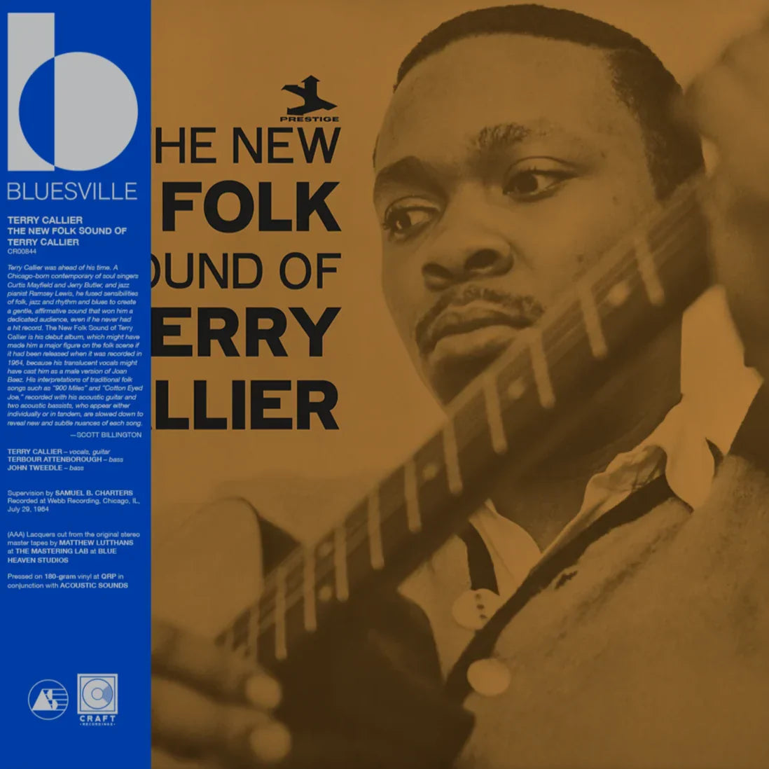 Terry Callier - The New Folk Sound of Terry Callier - Bluesville Acoustic Sounds Series LP - VINYL