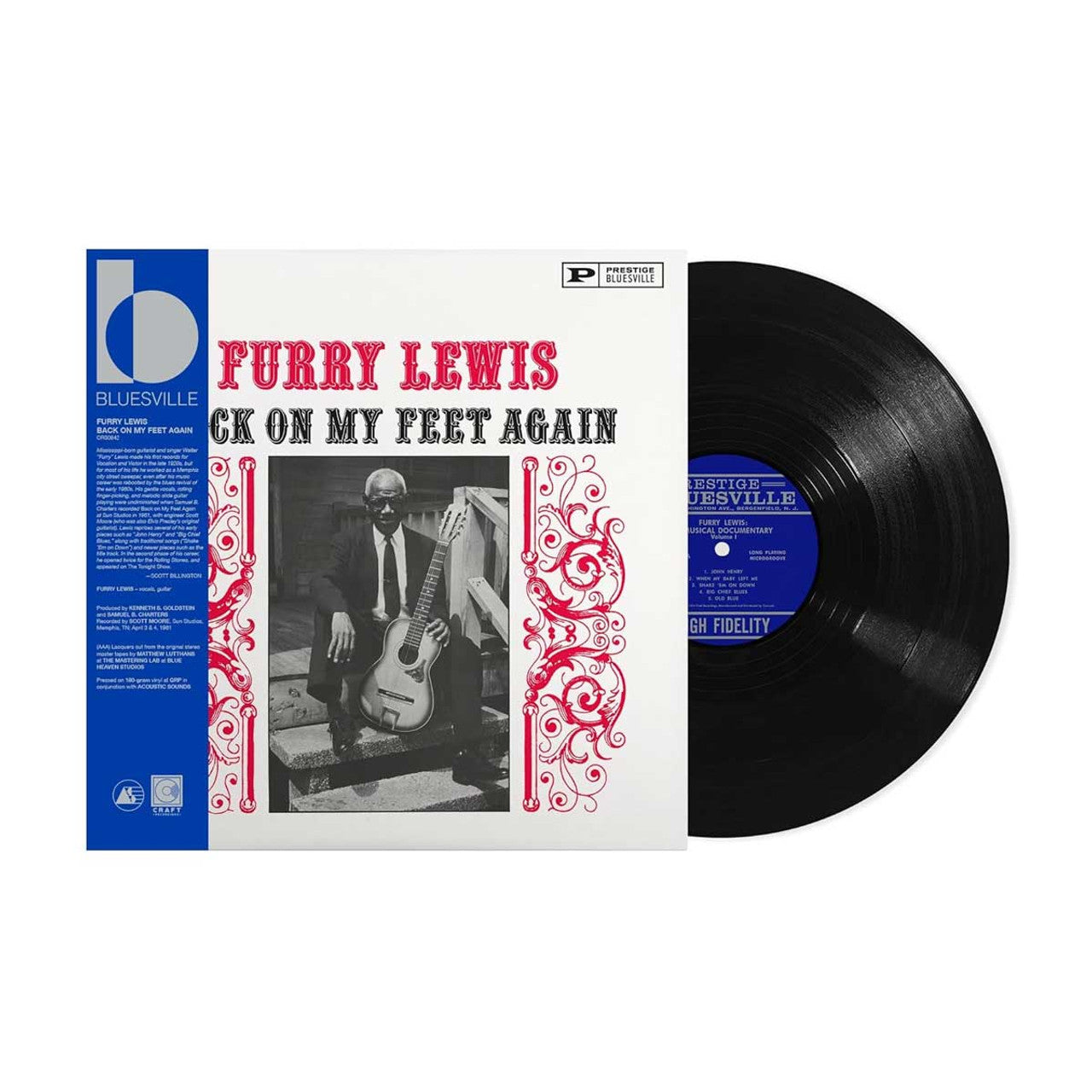 Furry Lewis - Back on My Feet Again - Bluesville Acoustic Sounds Series LP - VINYL