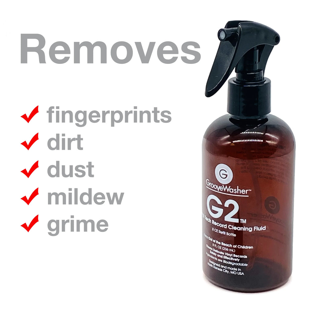 Groovewasher - G2 High Tech Record Cleaning Fluid 8 Oz Refill Bottle