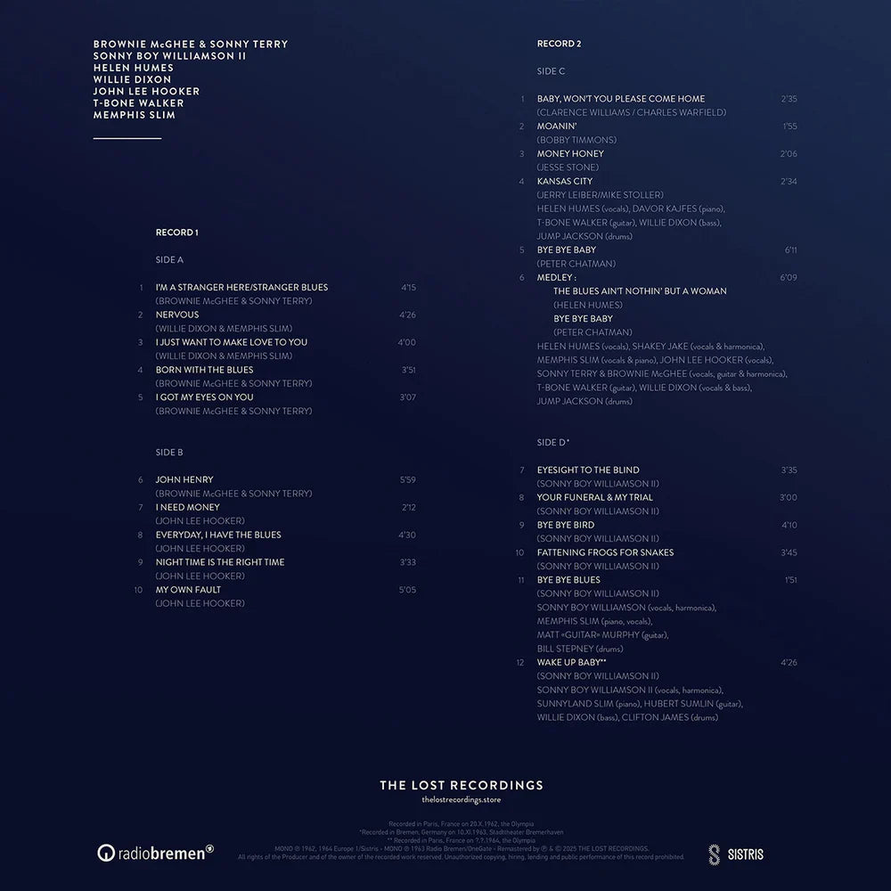 American Folk Blues Festival - Live In Paris 1962/Bremen 1963 - The Lost Recordings LP - VINYL