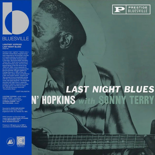 Lightin' Hopkins - Last Night Blues - Bluesville Acoustic Sound Series LP - VINYL