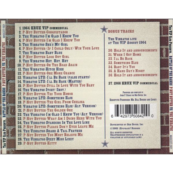 P-Nut Butter / The Vibratos - The VIP Club Presents Battle Of The Bands P-Nut Butter Vs. The Vibratos - CD - VINYL