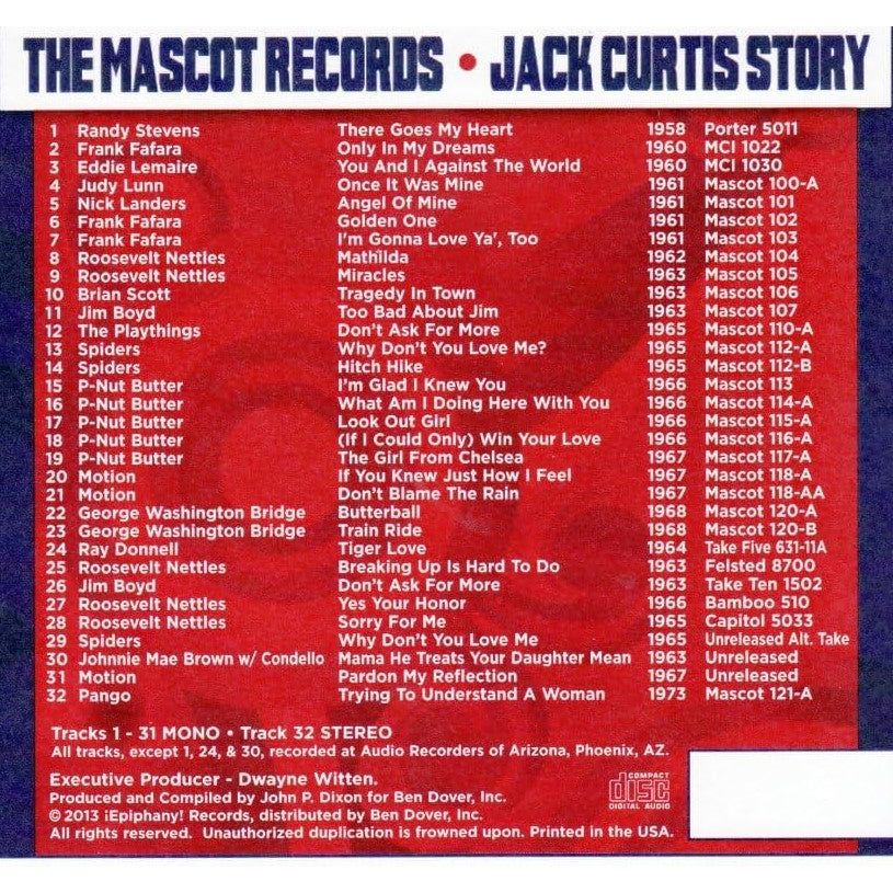 Various Artists - The Mascot Records - Jack Curtis Story - CD - VINYL