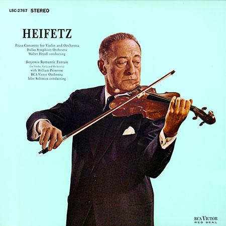 Pfeiffer, Chase & Heifetz - Rozsa: Violin Concerto/ Benjamin: Romantic Fantasy/ Heifetz, violin - Analogue Productions LP - VINYL