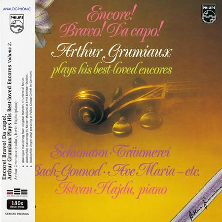 Arthur Grumiaux - Encore! Bravo! Da Capo! Arthur Grumiaux plays his best loved encores Vol. 2 - Analogphonic  LP - VINYL
