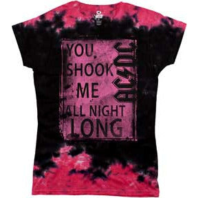AC/DC Shook Me All Night Long Womens T-Shirt - VINYL