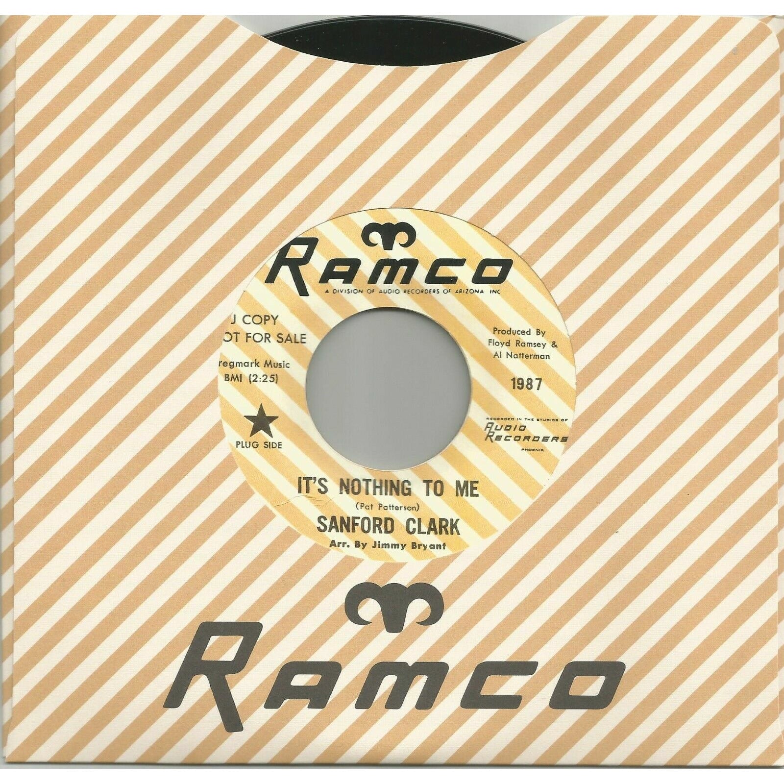 Sanford Clark - It's Nothing To Me / The Fool - Ramco 45 RPM 7" - VINYL